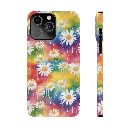 Daisy Rainbow Storm: Slim & Sleek Art Case