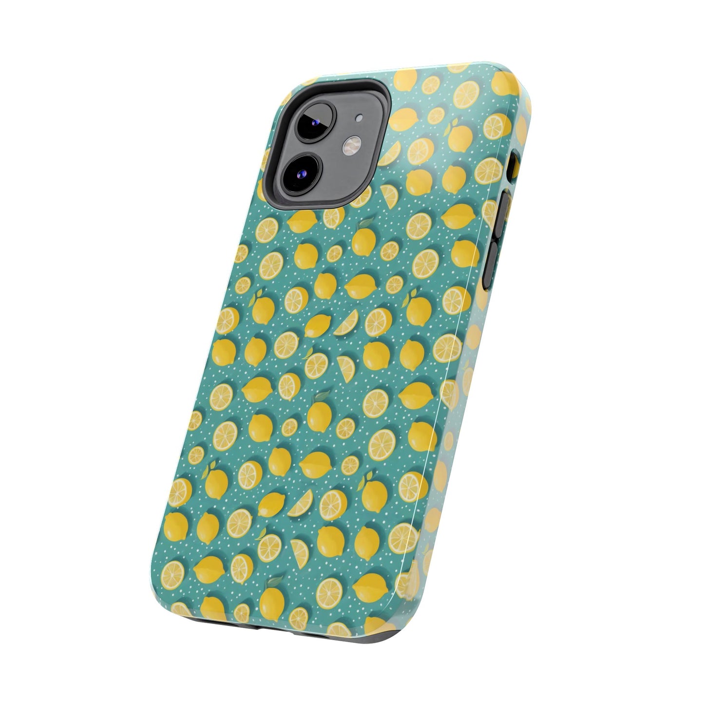 Zesty Teal Lemon: Polka Dot Tough Case