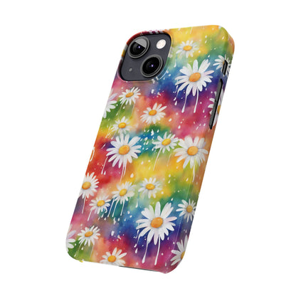 Daisy Rainbow Storm: Slim & Sleek Art Case