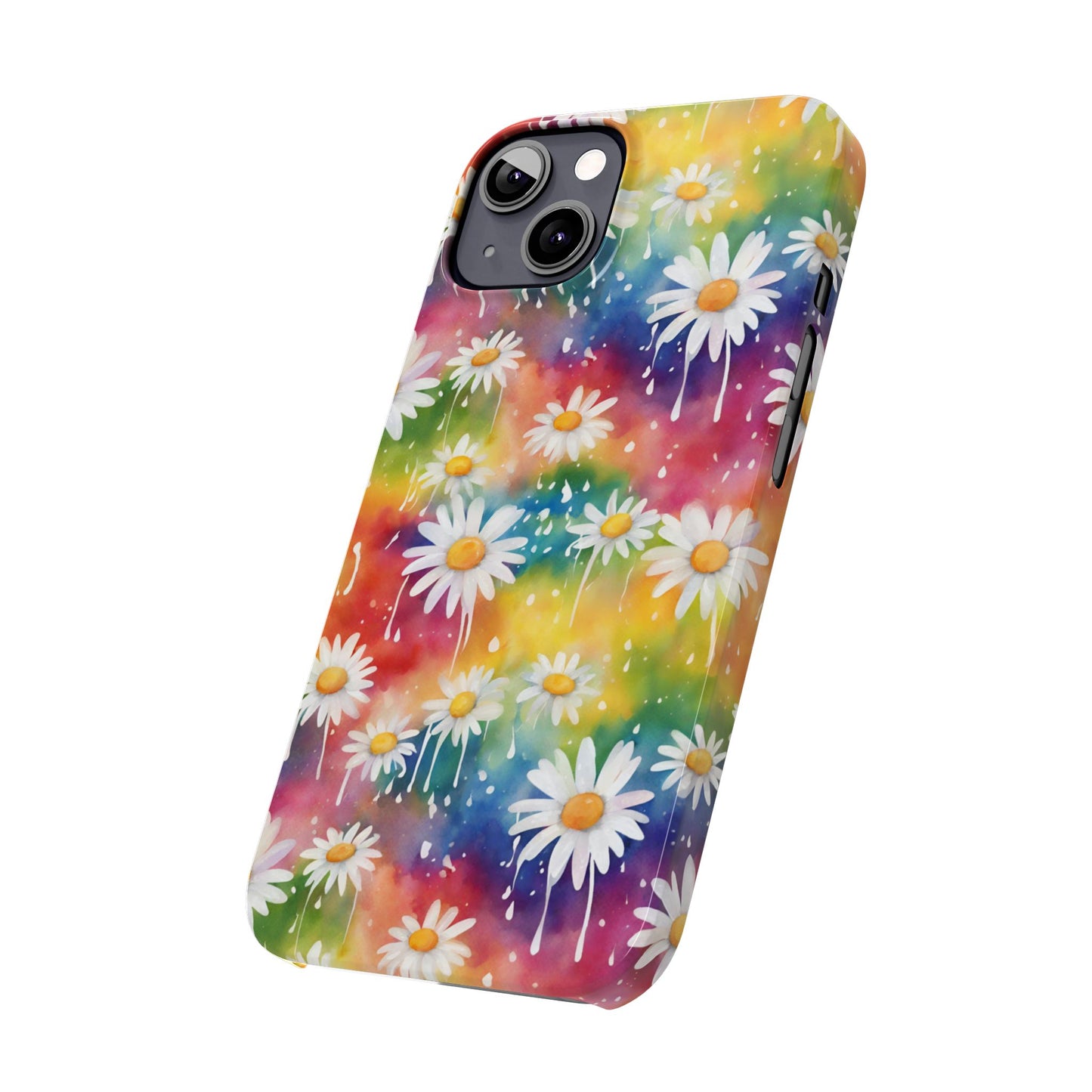 Daisy Rainbow Storm: Slim & Sleek Art Case