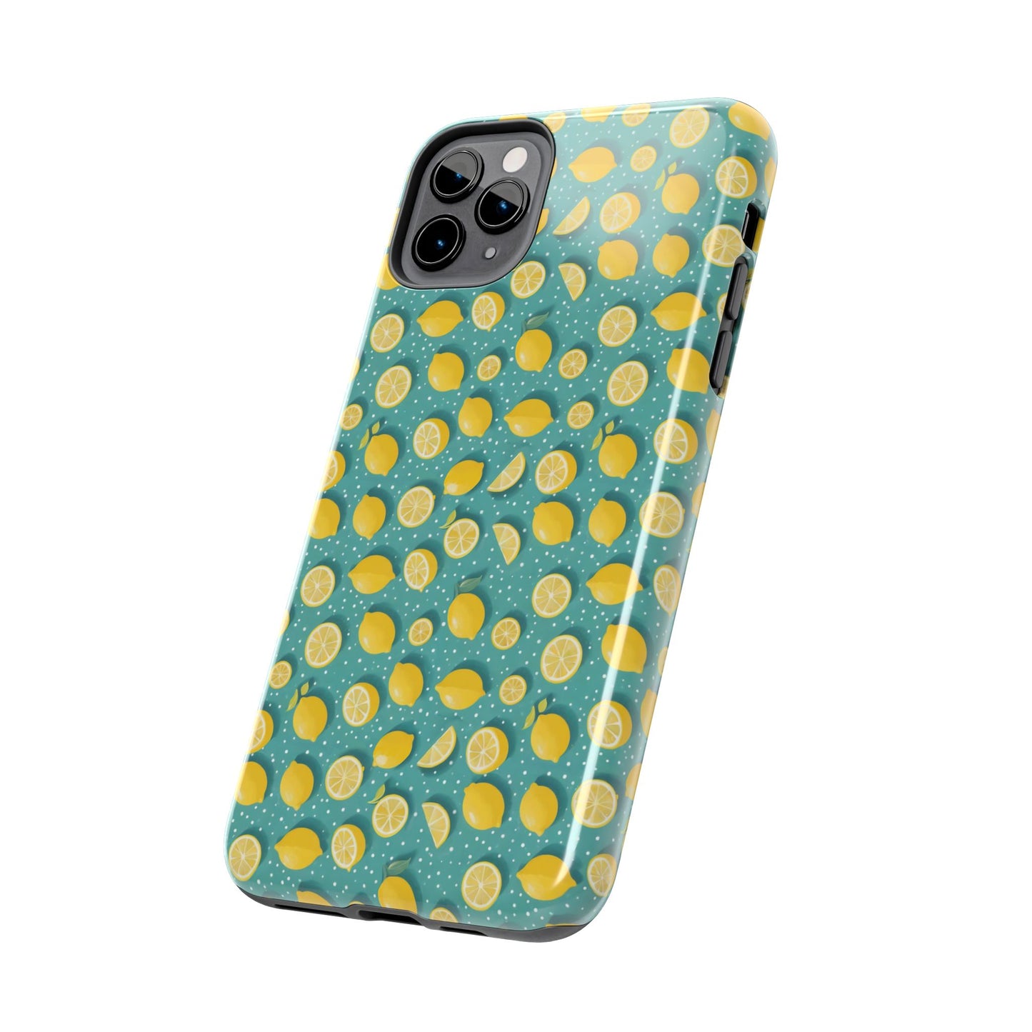 Zesty Teal Lemon: Polka Dot Tough Case