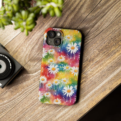 Daisy Rainbow Storm: Slim & Sleek Art Case