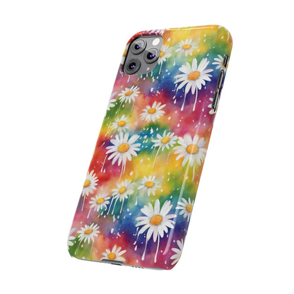 Daisy Rainbow Storm: Slim & Sleek Art Case