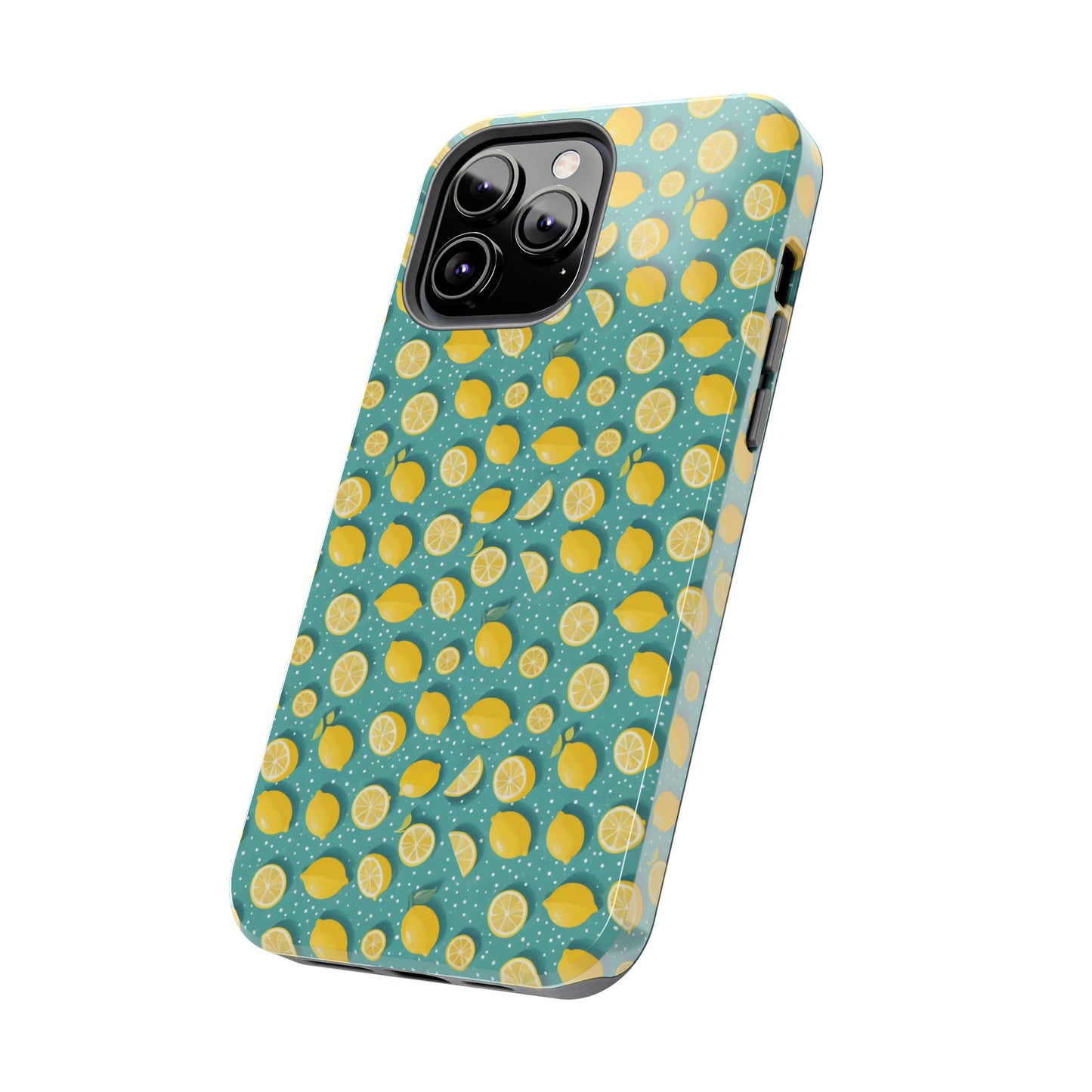 Zesty Teal Lemon: Polka Dot Tough Case