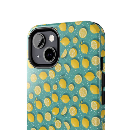 Zesty Teal Lemon: Polka Dot Tough Case