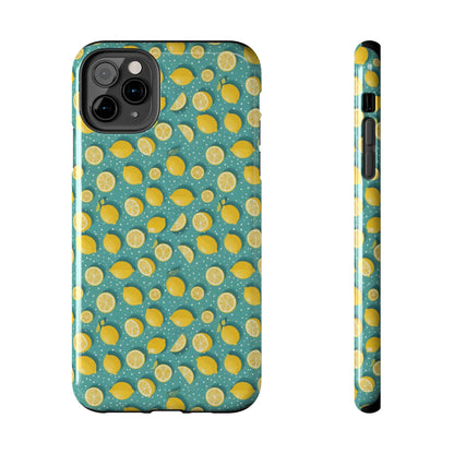 Zesty Teal Lemon: Polka Dot Tough Case
