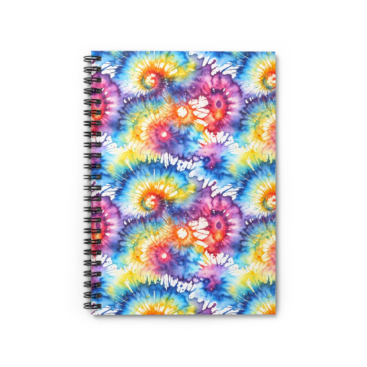 Colorful Tie Dye Swirl Notebook | Spiral Ruled Journal