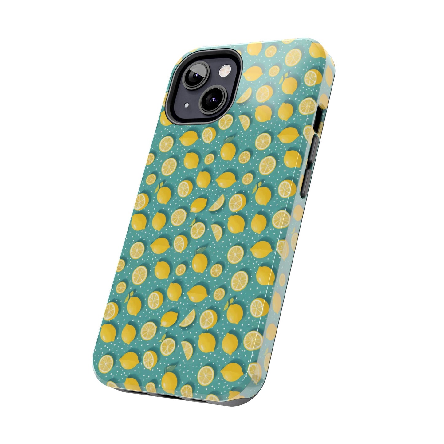 Zesty Teal Lemon: Polka Dot Tough Case