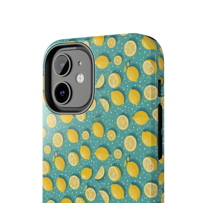 Zesty Teal Lemon: Polka Dot Tough Case