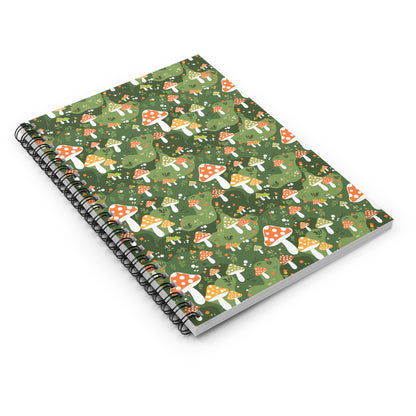 Mushroom Forest Spiral Notebook | Ruled Lined Journal