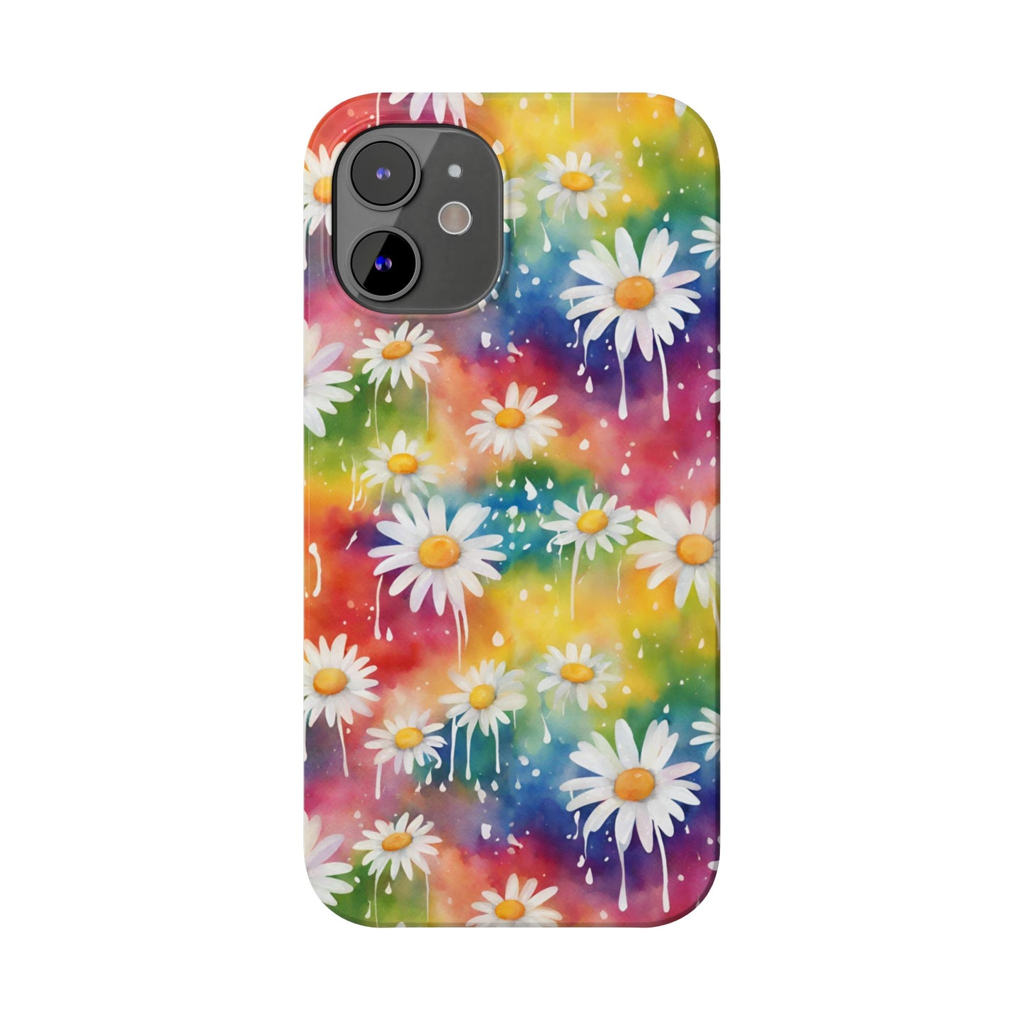 Daisy Rainbow Storm: Slim & Sleek Art Case
