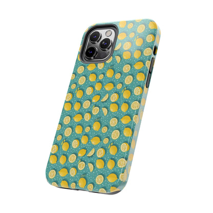 Zesty Teal Lemon: Polka Dot Tough Case