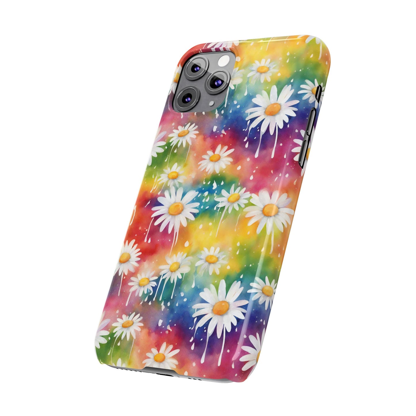 Daisy Rainbow Storm: Slim & Sleek Art Case