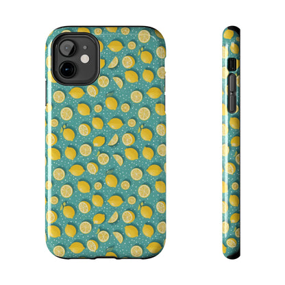 Zesty Teal Lemon: Polka Dot Tough Case