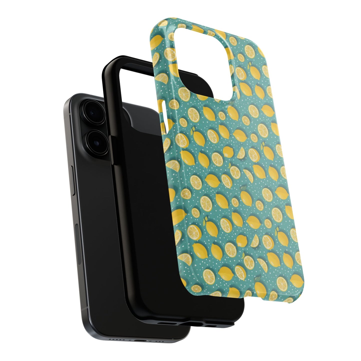 Zesty Teal Lemon: Polka Dot Tough Case