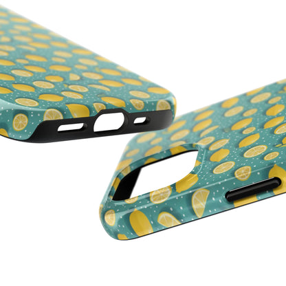 Zesty Teal Lemon: Polka Dot Tough Case