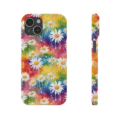 Daisy Rainbow Storm: Slim & Sleek Art Case