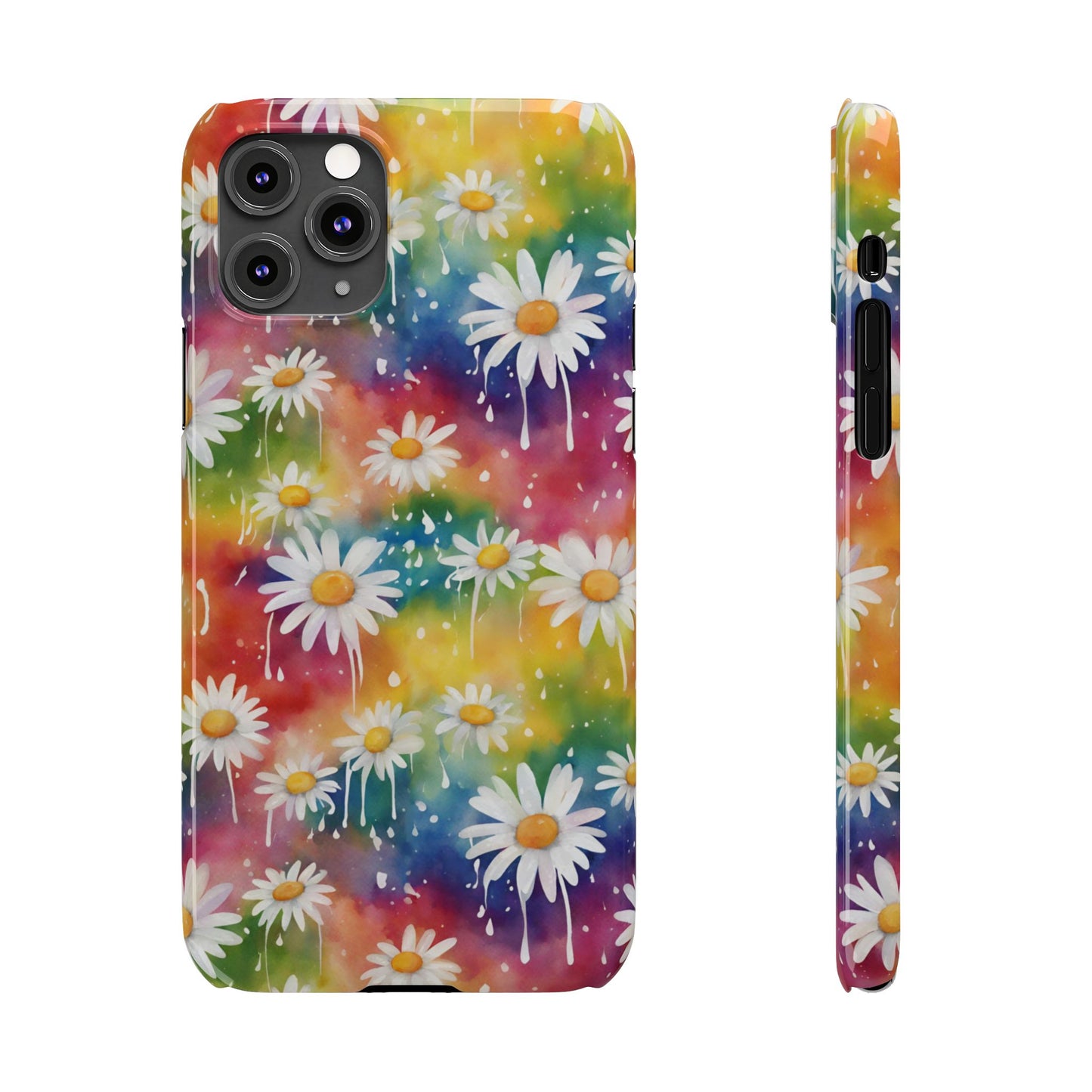 Daisy Rainbow Storm: Slim & Sleek Art Case
