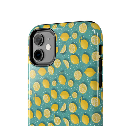 Zesty Teal Lemon: Polka Dot Tough Case