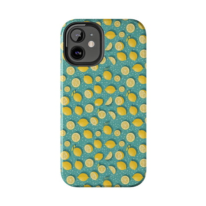 Zesty Teal Lemon: Polka Dot Tough Case