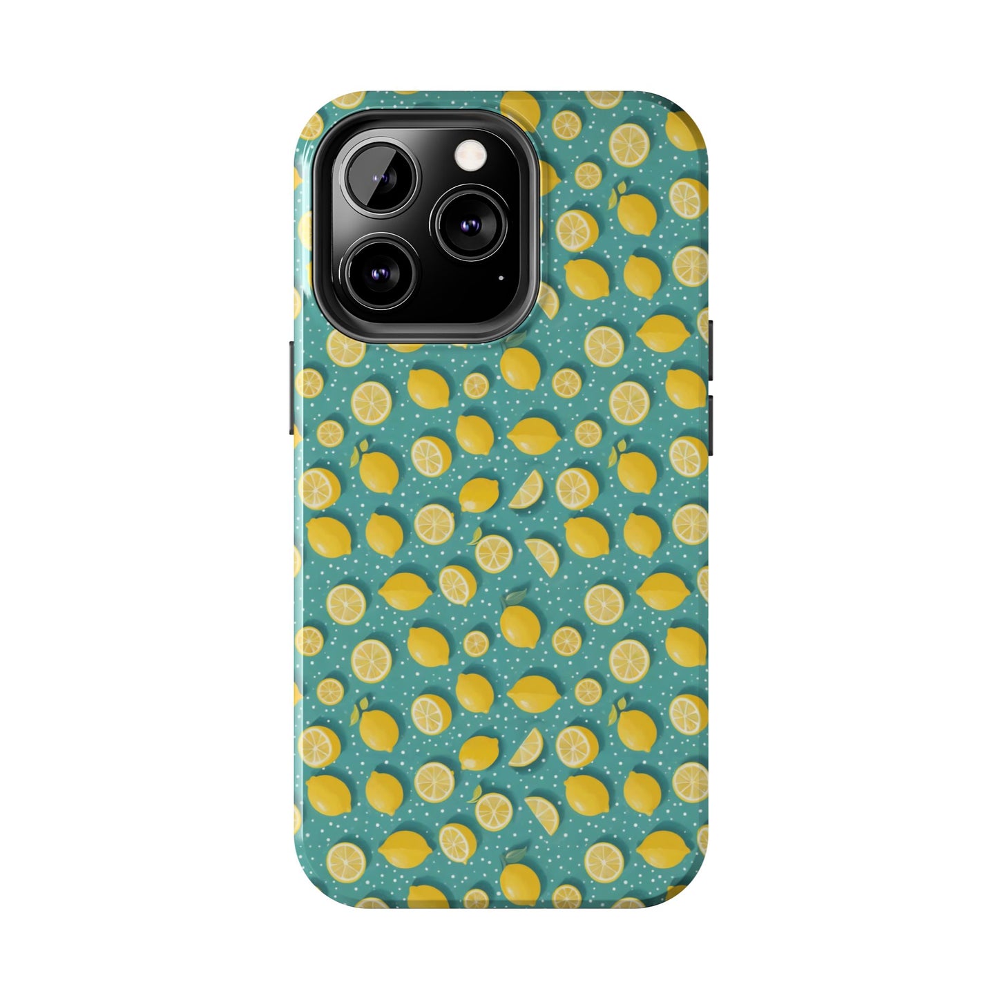 Zesty Teal Lemon: Polka Dot Tough Case