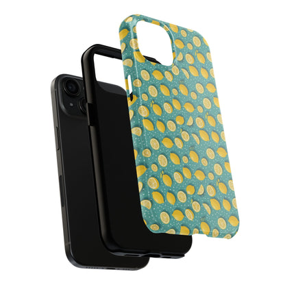 Zesty Teal Lemon: Polka Dot Tough Case