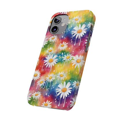 Daisy Rainbow Storm: Slim & Sleek Art Case
