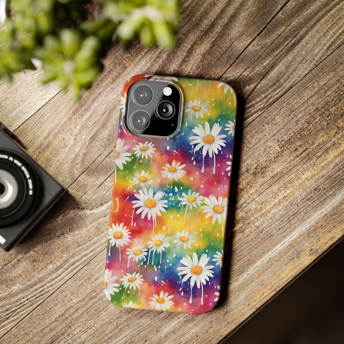 Daisy Rainbow Storm: Slim & Sleek Art Case