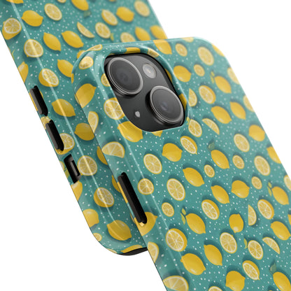 Zesty Teal Lemon: Polka Dot Tough Case