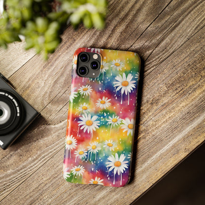 Daisy Rainbow Storm: Slim & Sleek Art Case