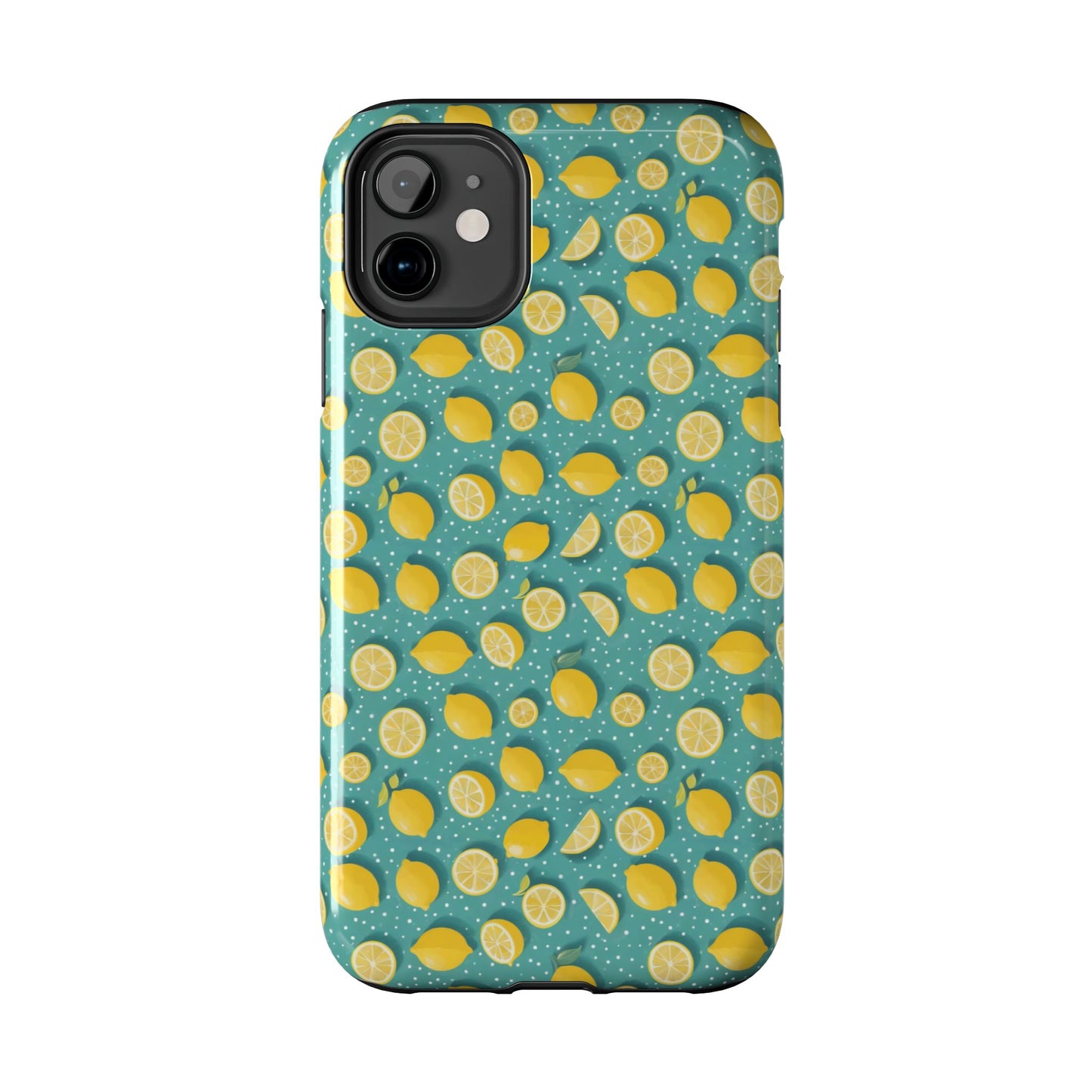 Zesty Teal Lemon: Polka Dot Tough Case