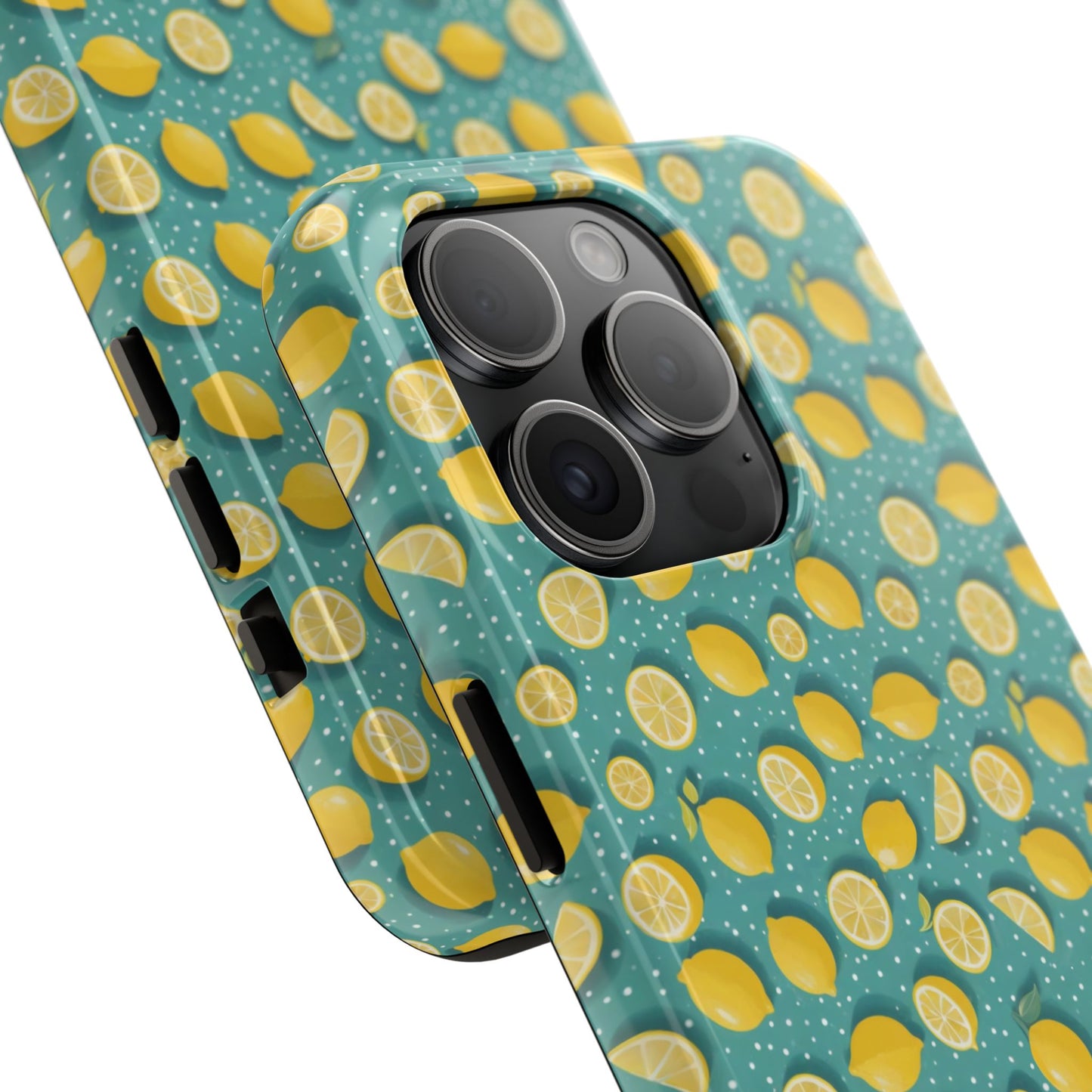 Zesty Teal Lemon: Polka Dot Tough Case