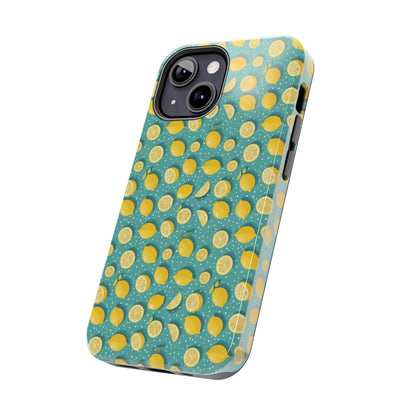 Zesty Teal Lemon: Polka Dot Tough Case