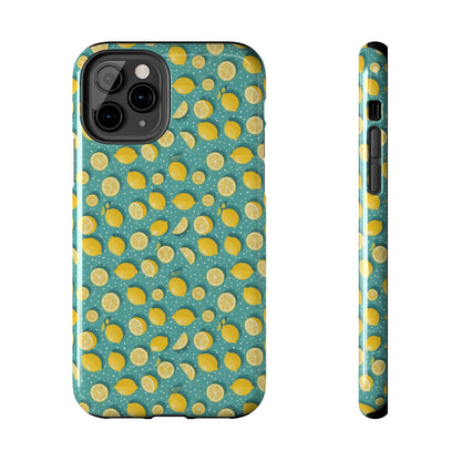 Zesty Teal Lemon: Polka Dot Tough Case