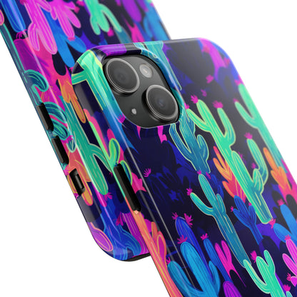 Neon Desert Magic: Electric Cactus Tough Case