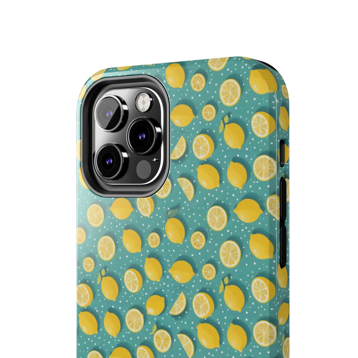 Zesty Teal Lemon: Polka Dot Tough Case