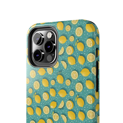 Zesty Teal Lemon: Polka Dot Tough Case