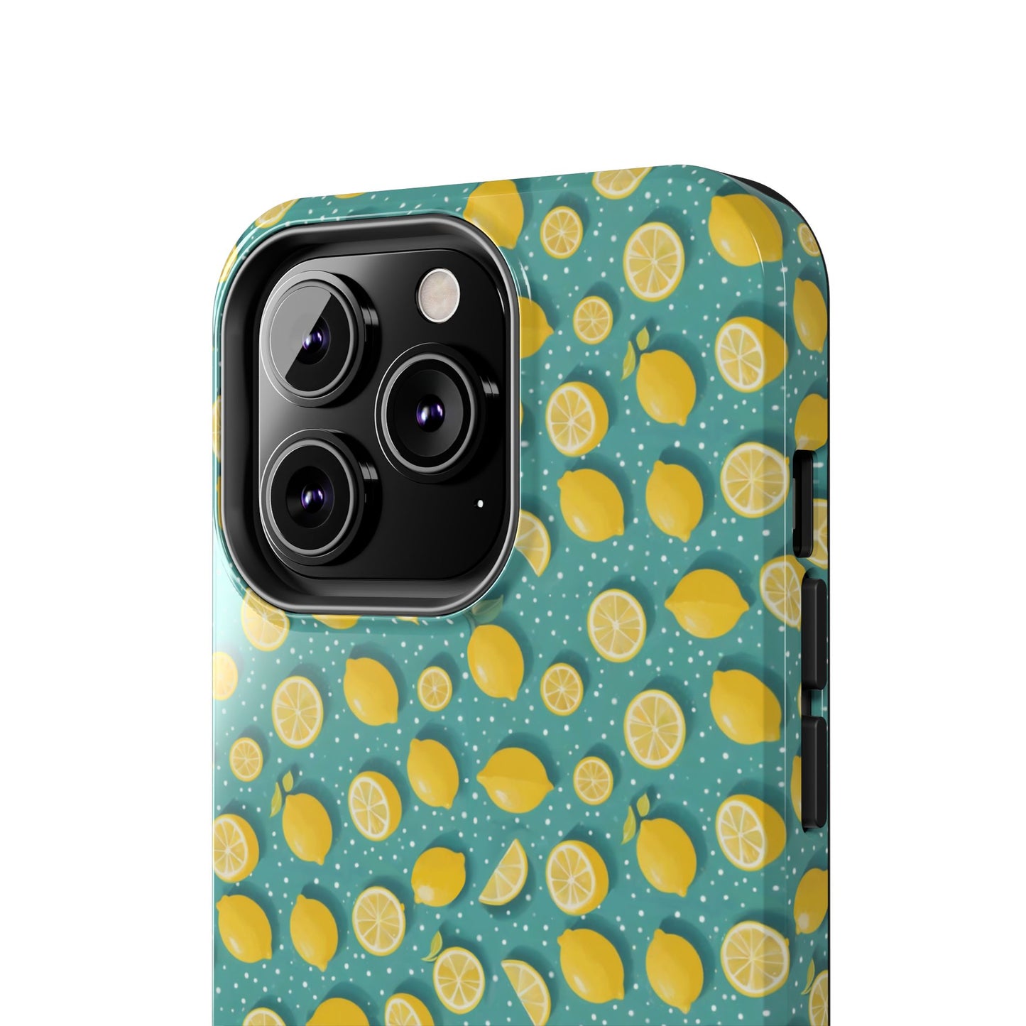 Zesty Teal Lemon: Polka Dot Tough Case