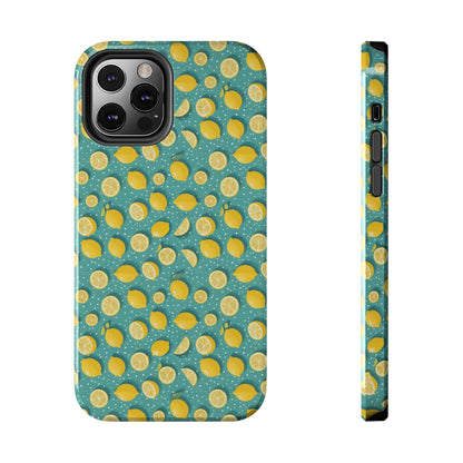 Zesty Teal Lemon: Polka Dot Tough Case