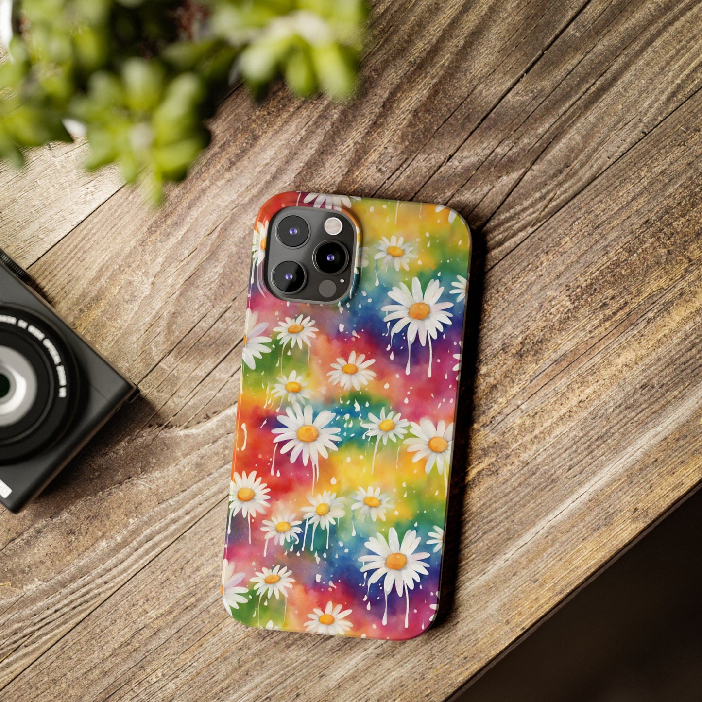 Daisy Rainbow Storm: Slim & Sleek Art Case