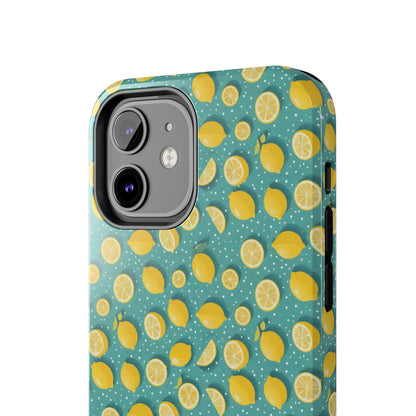 Zesty Teal Lemon: Polka Dot Tough Case