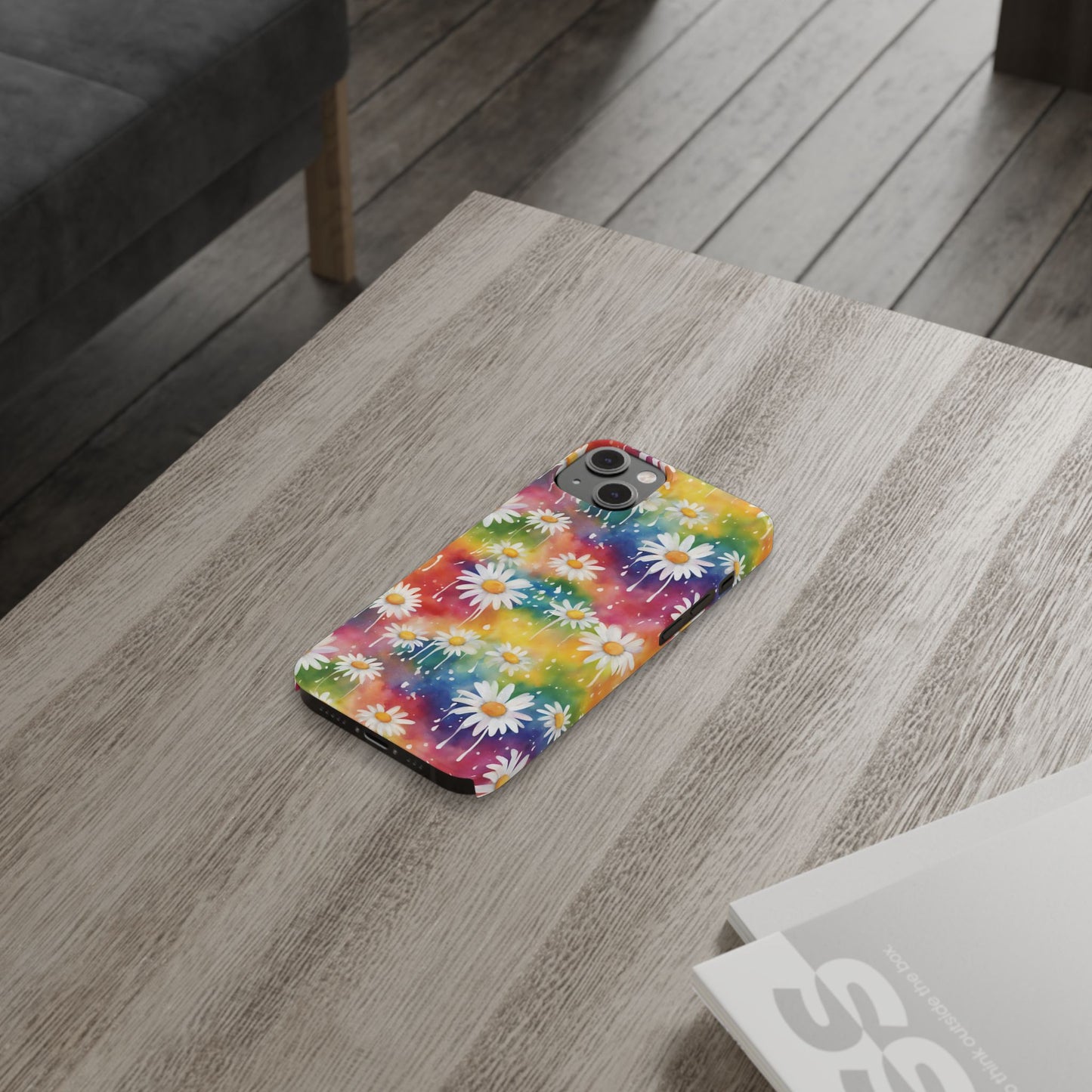 Daisy Rainbow Storm: Slim & Sleek Art Case