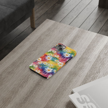 Daisy Rainbow Storm: Slim & Sleek Art Case