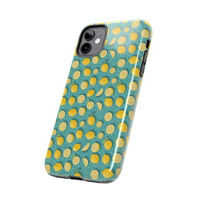 Zesty Teal Lemon: Polka Dot Tough Case