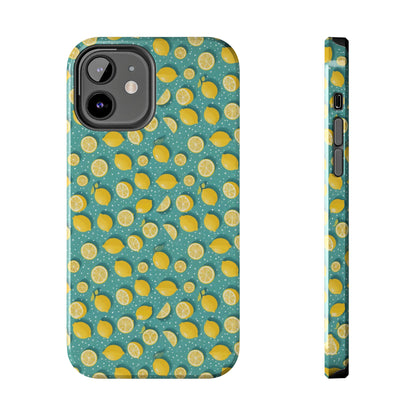 Zesty Teal Lemon: Polka Dot Tough Case