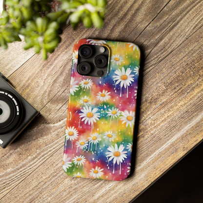 Daisy Rainbow Storm: Slim & Sleek Art Case