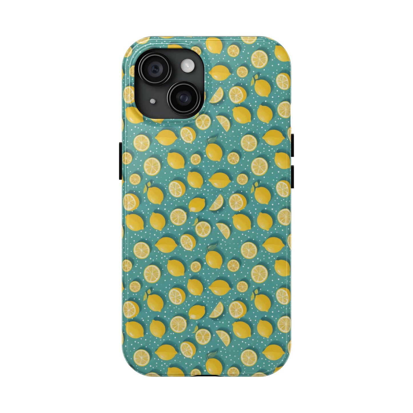 Zesty Teal Lemon: Polka Dot Tough Case