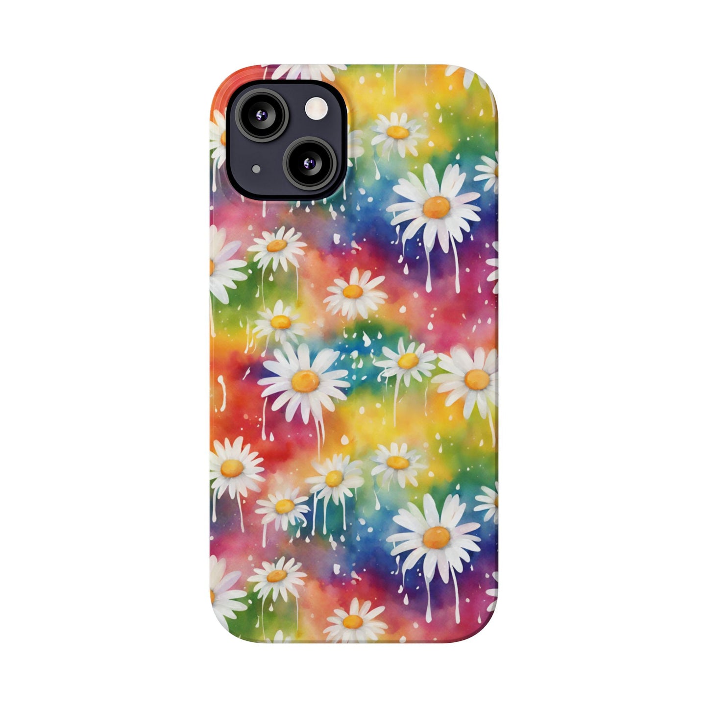 Daisy Rainbow Storm: Slim & Sleek Art Case