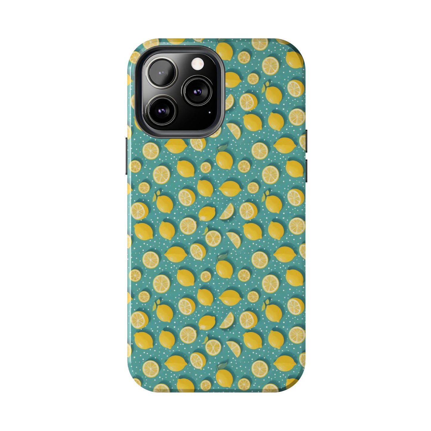 Zesty Teal Lemon: Polka Dot Tough Case