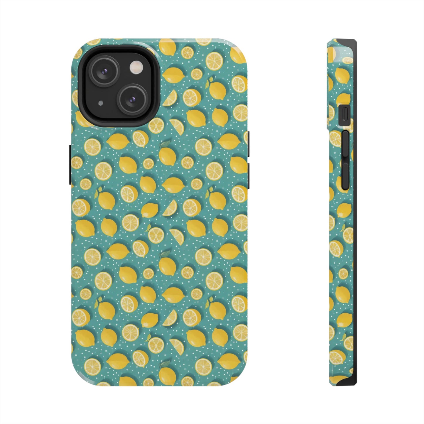 Zesty Teal Lemon: Polka Dot Tough Case